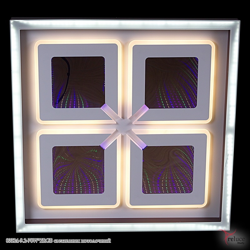 Светодиодная люстра 03524-9.2-70W*2RGB светильник потолочный Улыбка Света