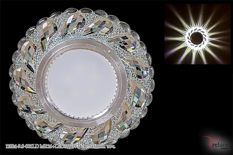 11024-9.0-001LD MR16+LED3W WT светильник точ. Улыбка Света